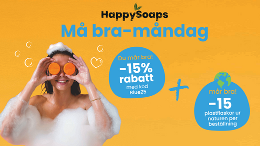 Blue Monday blir må bra-måndag hos HappySoaps!
